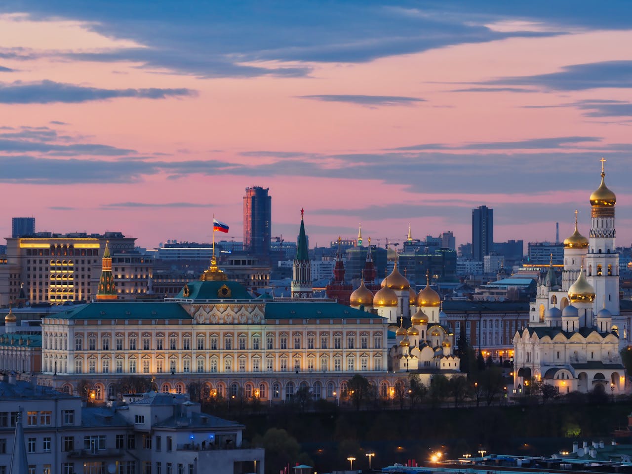 Clouds over Moscow at Sunset